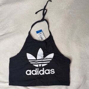 Adidas Black and White Halter Top